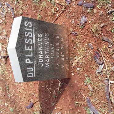 PLESSIS Johannes Marthinus, du 1924-1947
