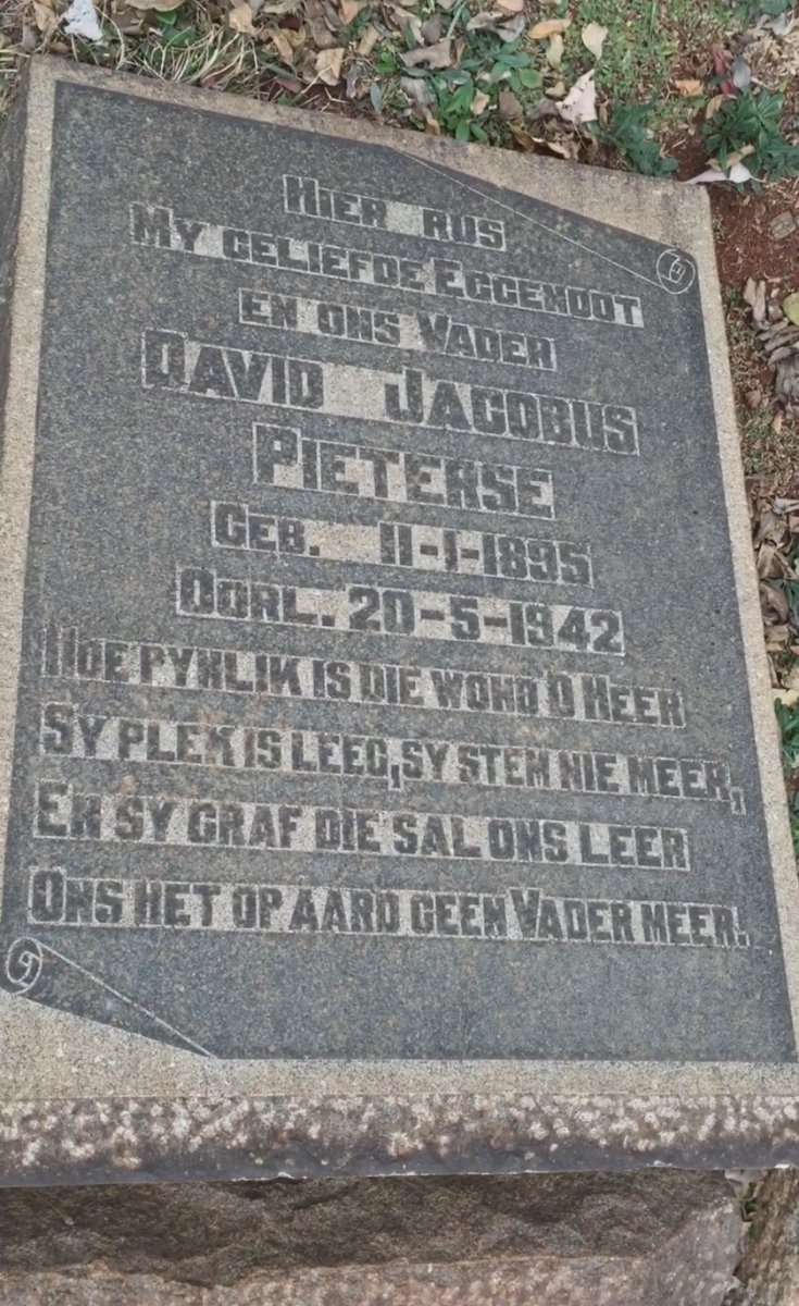 PIETERSE David Jacobus 1895-1942