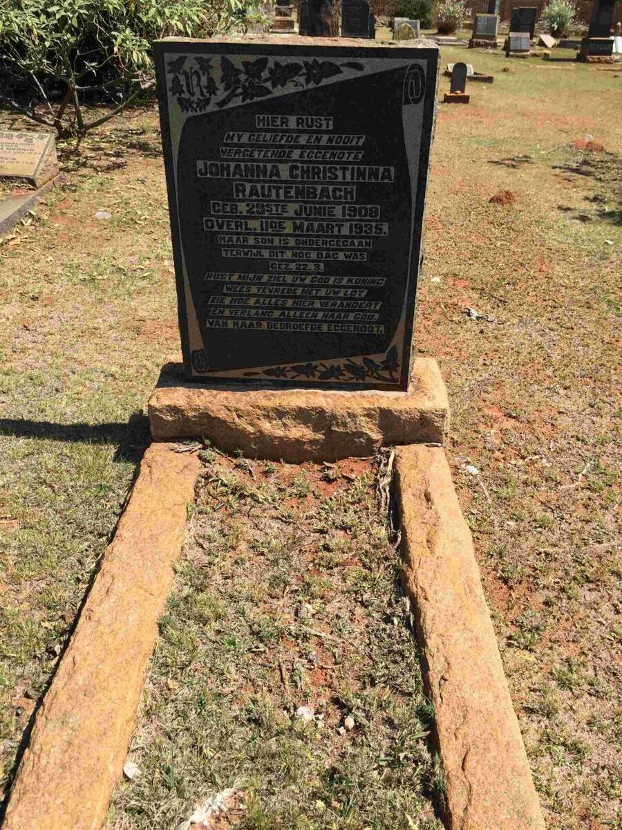 RAUTENBACH Johanna Christinna 1908-1935