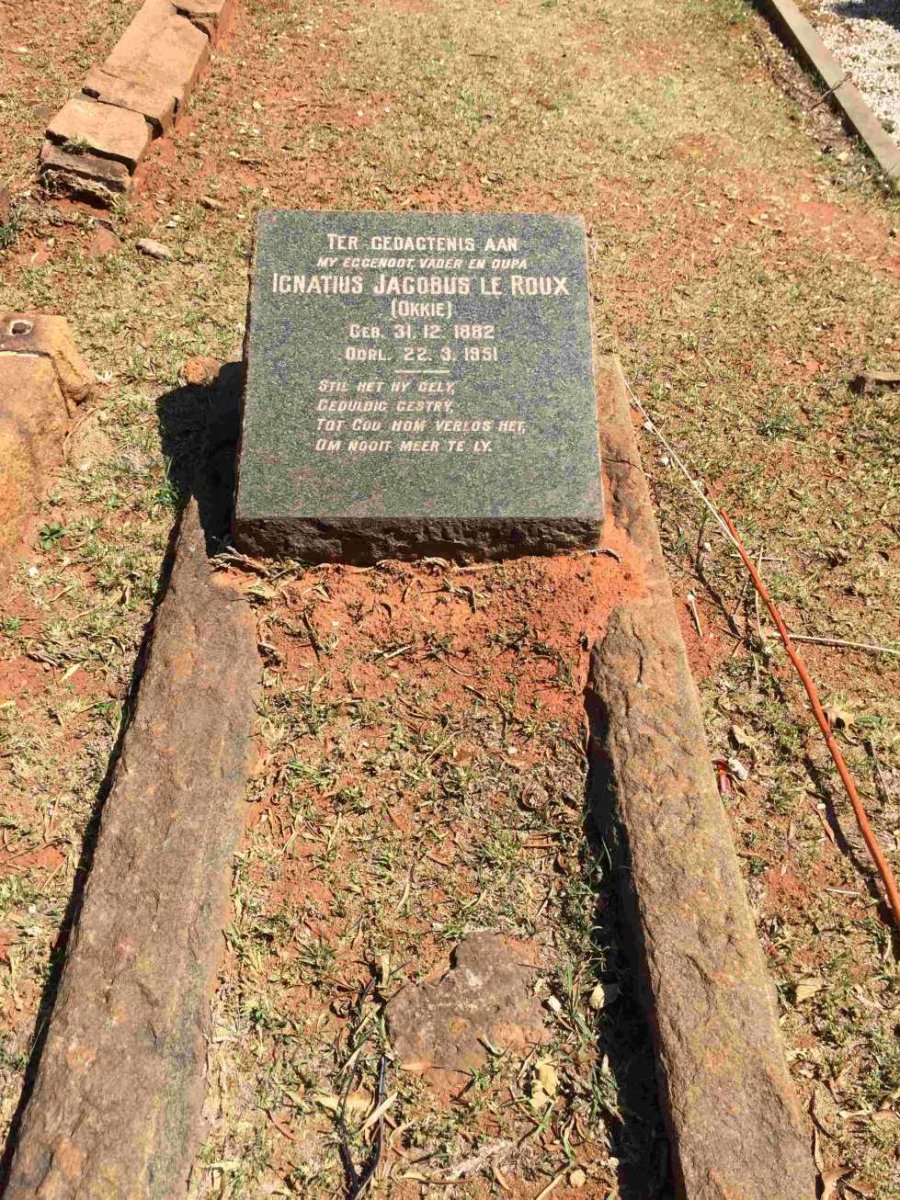 ROUX Ignatius Jacobus, le 1882-1951