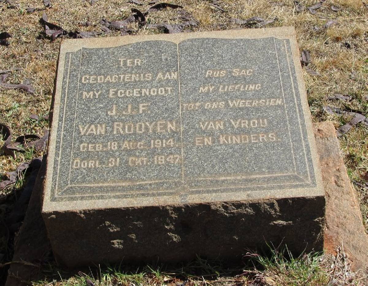 ROOYEN J.J.F., van 1914-1947