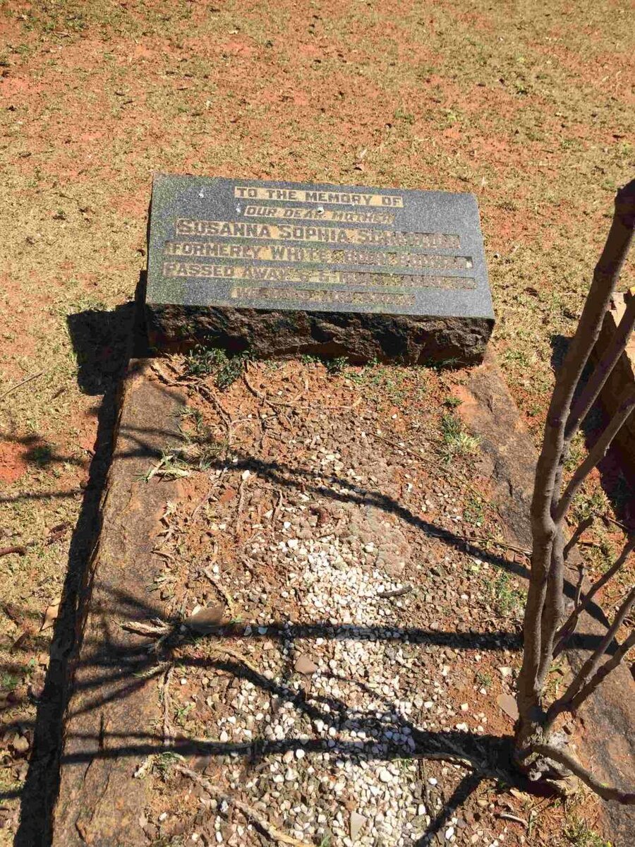 SCHERLICH Susanna Sophia formerly WHITE nee BOUWER -1914