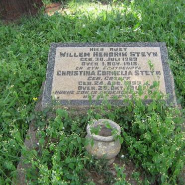 STEYN Willem Hendrik 1989-1918 &amp; Christina Cornelia GREEFF 1893-1918