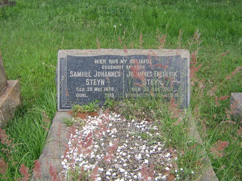 STEYN Samuel Johannes 1878-1919 :: STEYN  Johannes Frederik 1908-1929