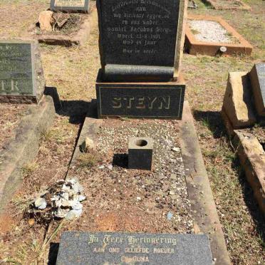 STEYN Daniel Jacobus -1931 &amp; Gezina Maria WALTER 1893-1969