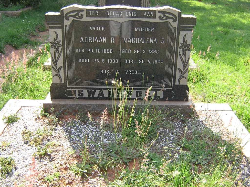 SWANEPOEL Adriaan R. 1896-1938 &amp; Magdalena S. 1896-1944