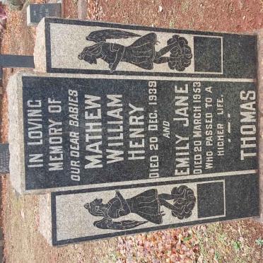 THOMAS Mathew William Henry -1939 :: THOMAS Emily Jane -1953