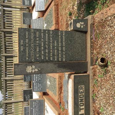 KILIAN Aletta C. nee VAN TONDER 1923-1956