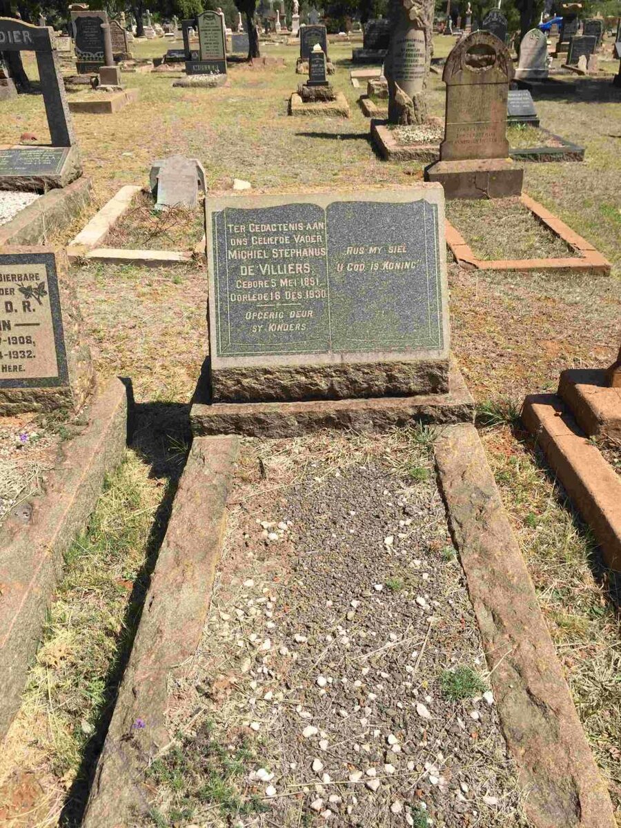 VILLIERS Michiel Stephanus, de 1891-1930