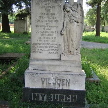 VILJOEN Johannes Lukas Myburgh 1893-1956 :: VILJOEN Sue nee MYBURGH 1919-1938