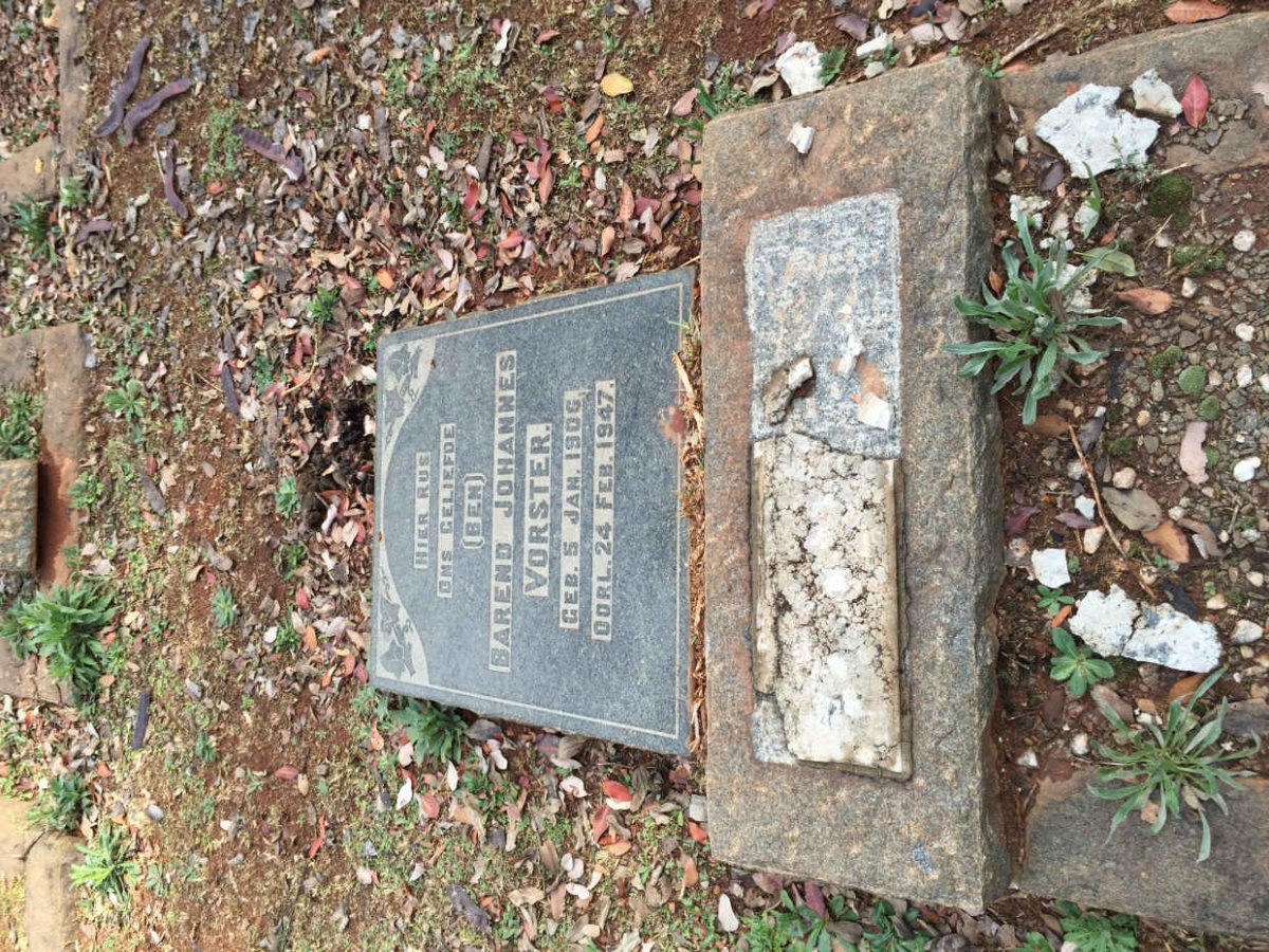 VORSTER Barend Johannes 1906-1947