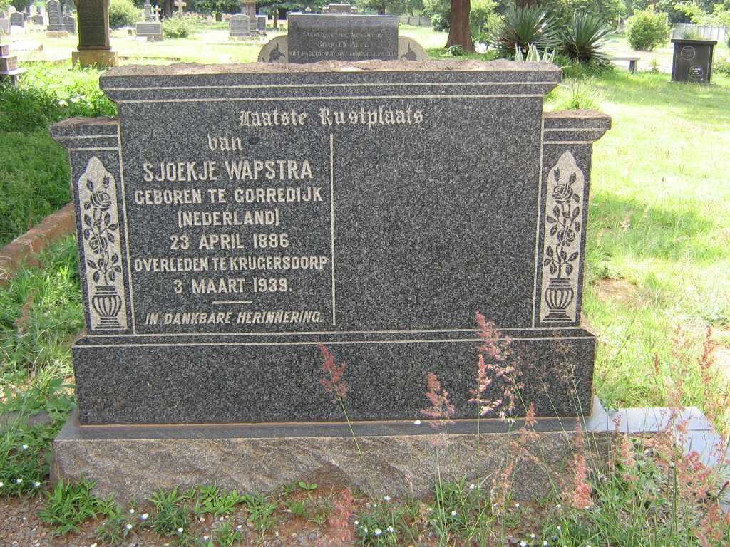 WAPSTRA Sjoekje 1886-1939