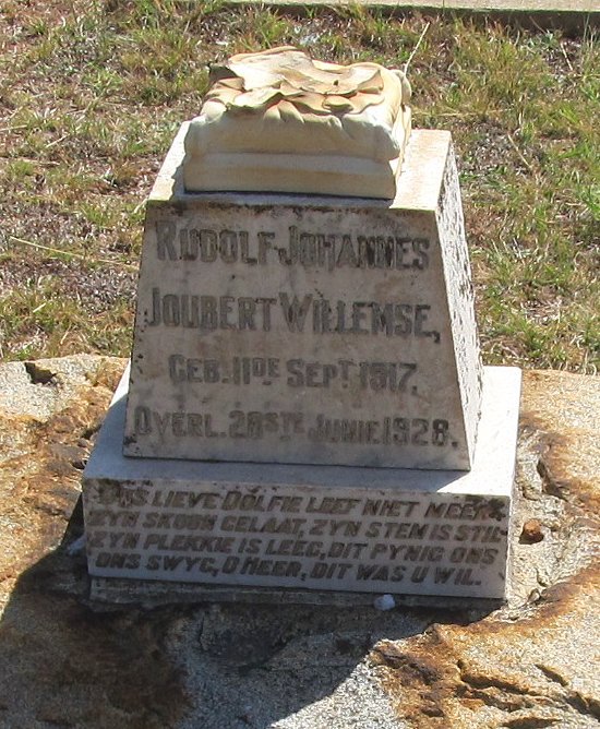 WILLEMSE Rudolph Johannes Joubert 1917-1928