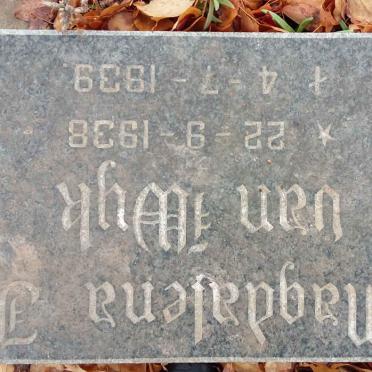 WYK Magdalena J., van 1938-1939