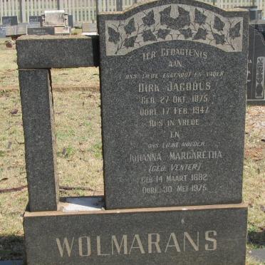 WOLMARANS Dirk Jacobus 1875-1947 &amp; Johanna Margaretha VENTER 1882-1975