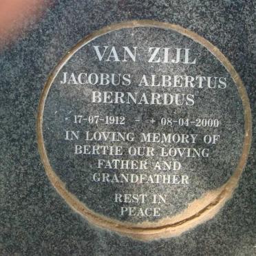 ZIJL Jacobus Albertus Bernardus, van 1912-2000