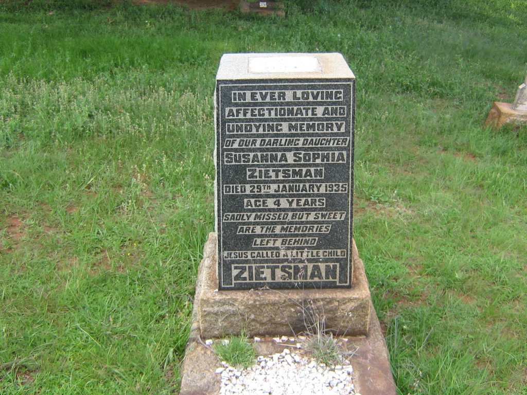 ZIETSMAN Susanna Sophia -1935