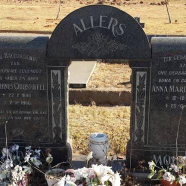 ALLERS Marthinus Christoffel 1896-1966 &amp; Anna Maria Aletta 1900-1984