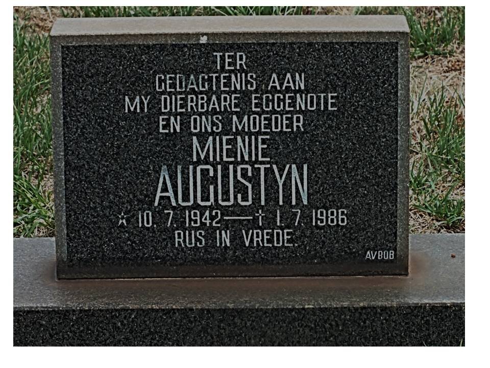 AUGUSTYN Mienie 1942-1986