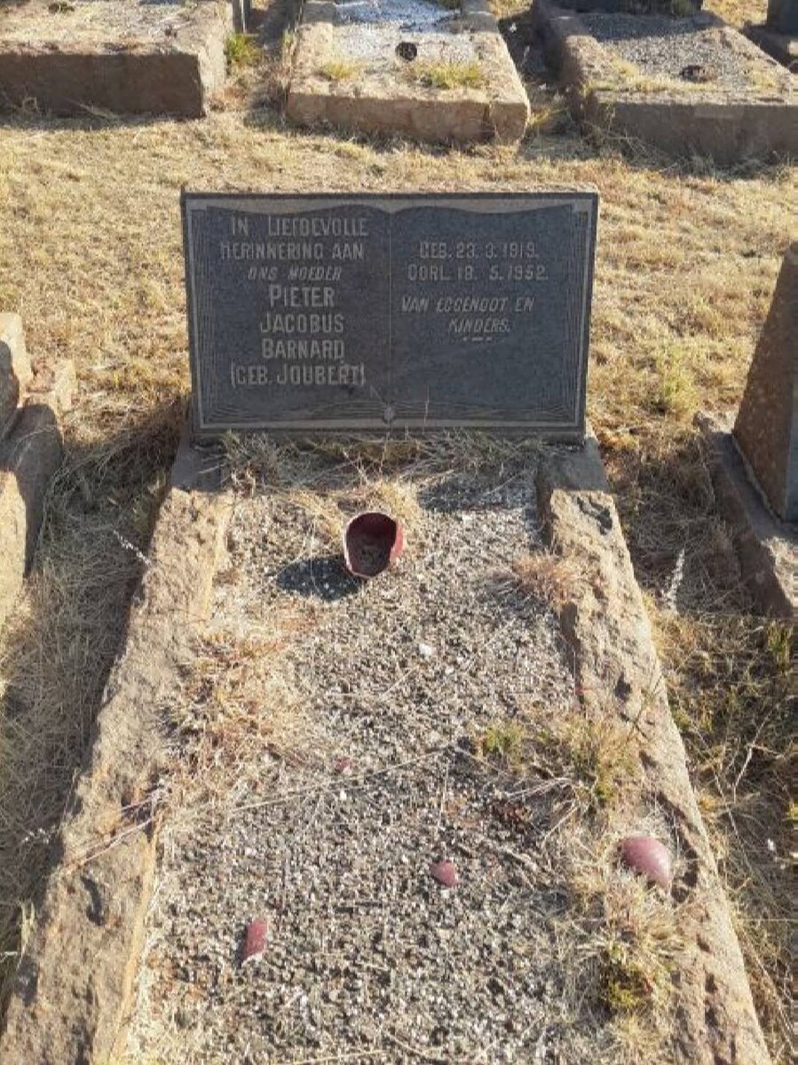 BARNARD Pieter Jacobus nee JOUBERT 1919-1952