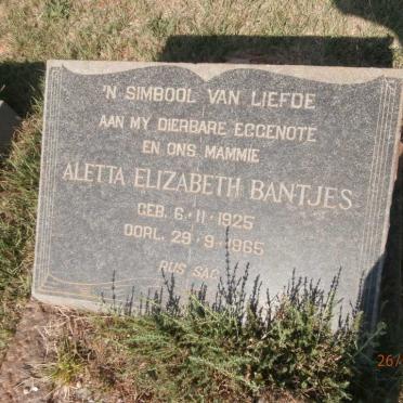 BANTJES Aletta Elizabeth 1925-1965