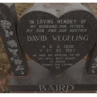 BAIRD David Wegeling 1936-1993