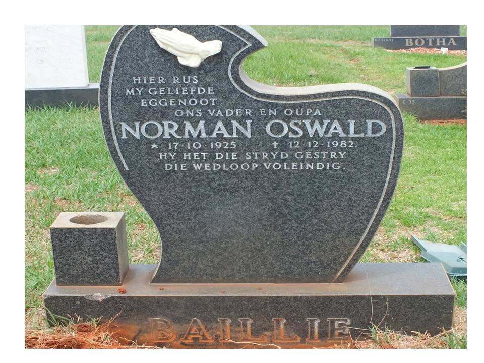 BAILLIE Norman Oswald 1925-1982