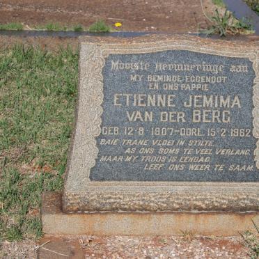 BERG Etienne Jemima, van der 1907-1962