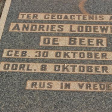 BEER Andries Lodewicus, de 1882-1958