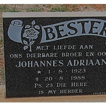 BESTER Johannes Adriaan 1923-1988