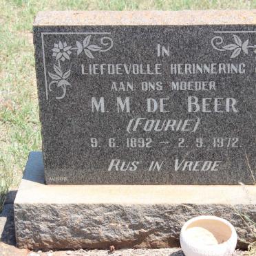 BEER M.M., de nee FOURIE 1892-1972