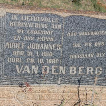 BERG Adolf Johannes, van den 1918-1962