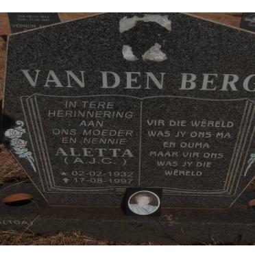 BERG A.J.C., van den 1932-1997
