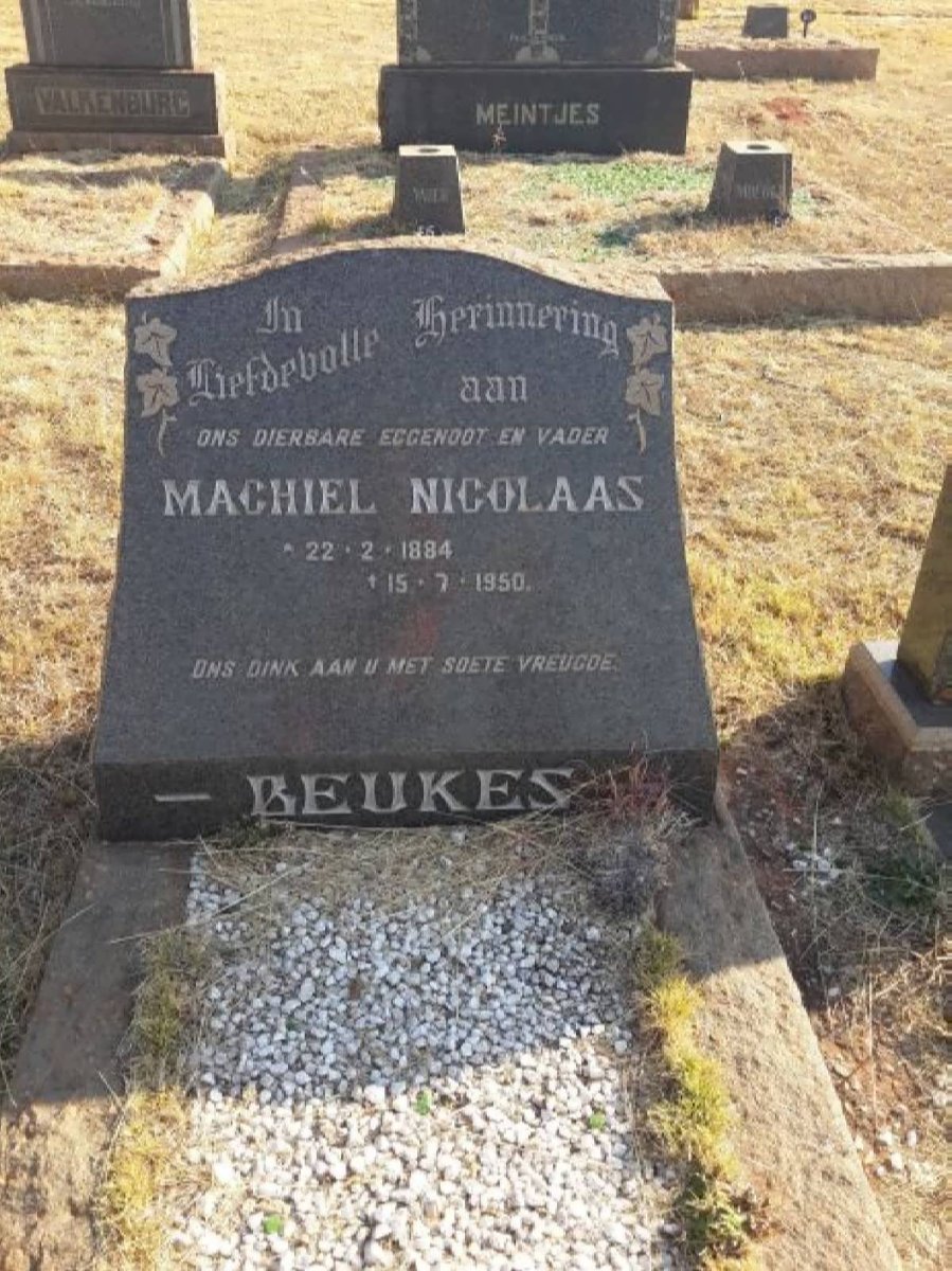 BEUKES Machiel Nicolaas 1884-1950