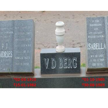 BERG P.J. Andries, v.d. 1910-1982 &amp; Isabella 1905-1989