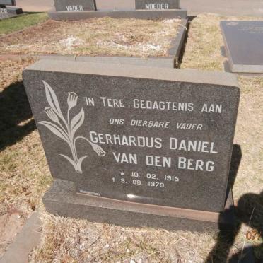 BERG Gerhardus Daniel, van den 1915-1979