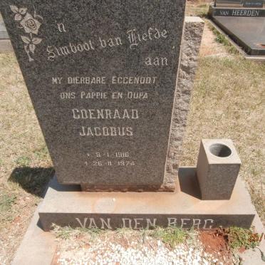 BERG Coenraad Jacobus, van den 1916-1974