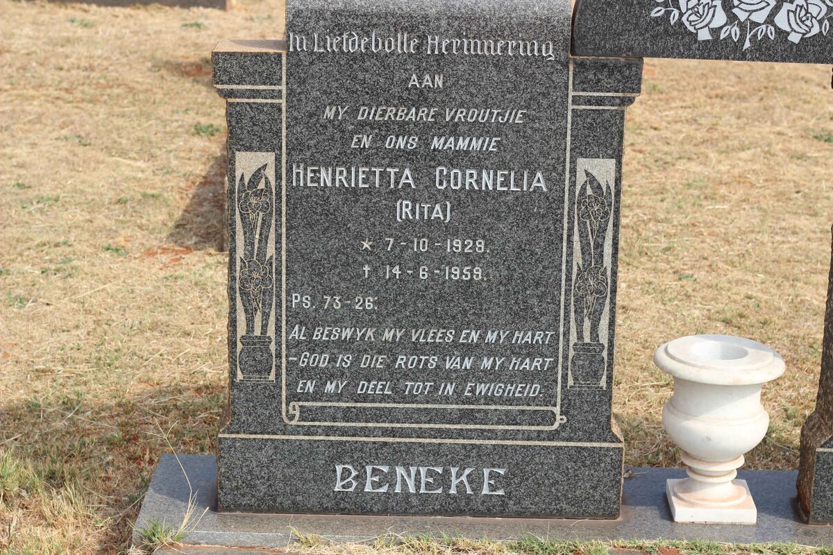 BENEKE Henrietta Cornelia 1929-1959