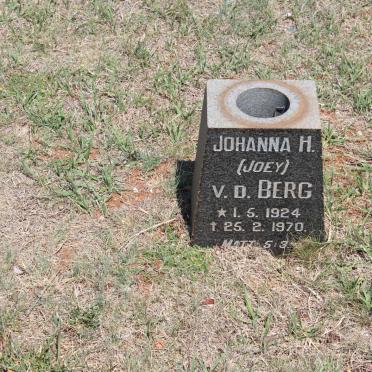 BERG Johanna H., v.d. 1924-1970