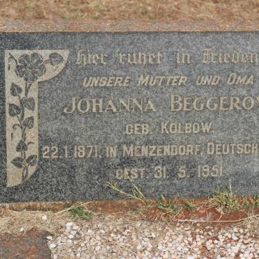 BEGGEROW Johanna nee KOLBOW 1871-1951
