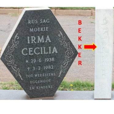 BEKKER Irma Cecilia 1938-1982