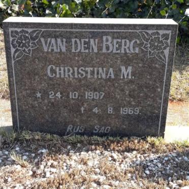 BERG Christina M., van den 1907-1969