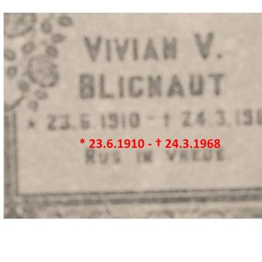 BLIGNAUT Vivian V. 1910-1968