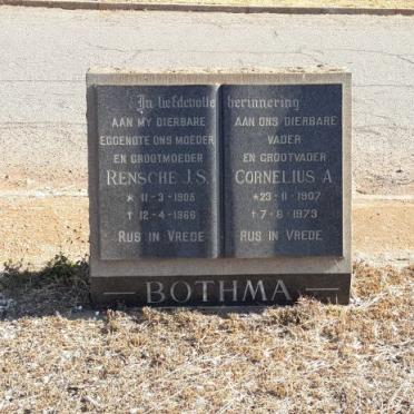 BOTHMA Cornelius A. 1907-1973 &amp; Rensche J.S. 1905-1966