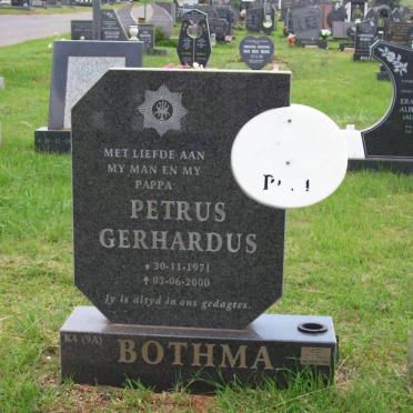 BOTHMA Petrus Gerhardus 1971-2000 & Adele 1969-2008
