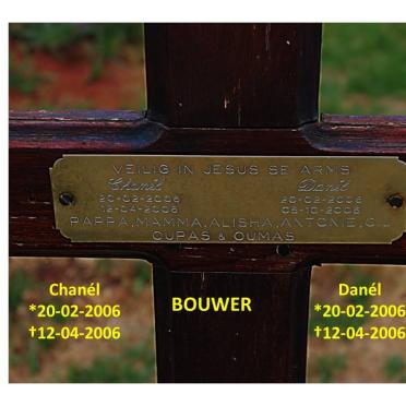 BOUWER Chanél 2006-2006 :: BOUWER Danél 2006-2006