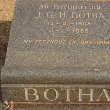 BOTHA J.G.H. 1905-1955