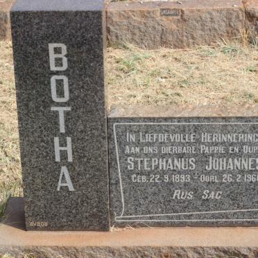 BOTHA Stephanus Johannes 1893-1960