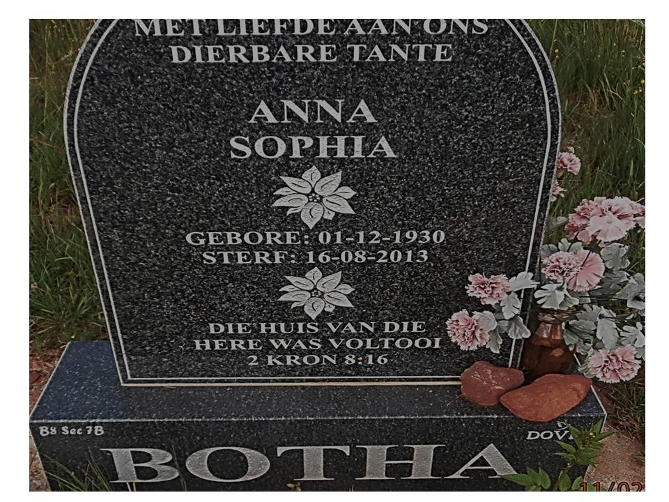 BOTHA Anna Sophia 1930-2013