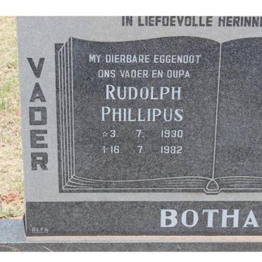 BOTHA Rudolph Phillipus 1930-1982